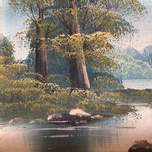 Vintage Landscape Oil Painting Gold Ornate Frame - Picture 2 of 6